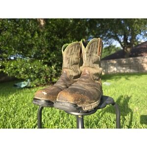 Ariat Rebar Flex Western Waterproof MAN IN RYE BROWN SZ 9D